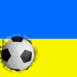 Ukraine: Drapeau et ballon encastré