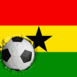 Ghana: Drapeau et ballon encastré
